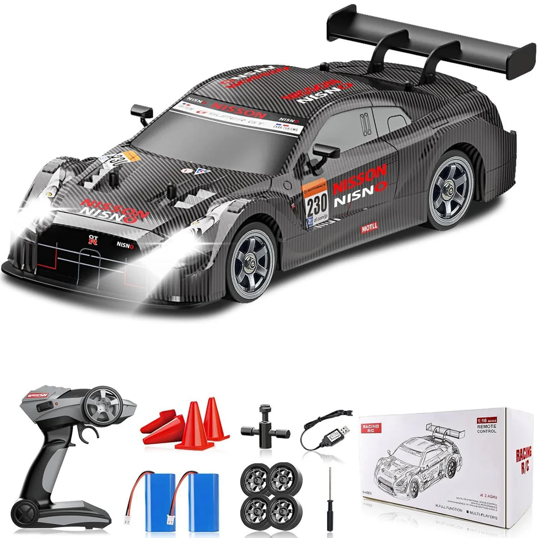 Whoosh metal RC car |1 : 16 | Lights | 4WD | Drift | 30km/H