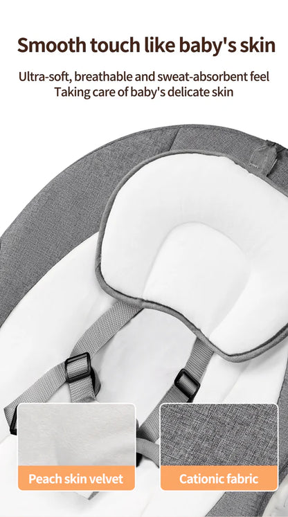 Baby Swing for Infants, Bluetooth Infant Swing with Music Speaker, Bluetooth Remote Control Timing Function with 5 Speeds, 3 Seat Positions,10 Music, 5 Point Harness Belt
