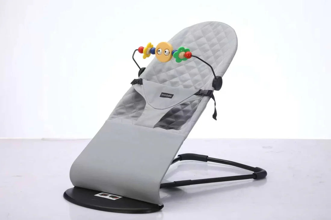 Infant Natural Swing Bouncer | Compact | Foldable and Multi Recline Back | Removable Toybar/Fidget Bar | 0-9 months