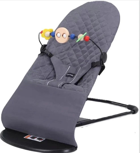 Infant Natural Swing Bouncer | Compact | Foldable and Multi Recline Back | Removable Toybar/Fidget Bar | 0-9 months