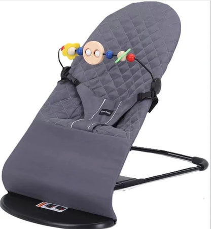 Infant Natural Swing Bouncer | Compact | Foldable and Multi Recline Back | Removable Toybar/Fidget Bar | 0-9 months