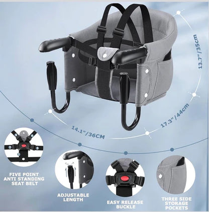 Kidspark baby high chair | hook on | portable | storage