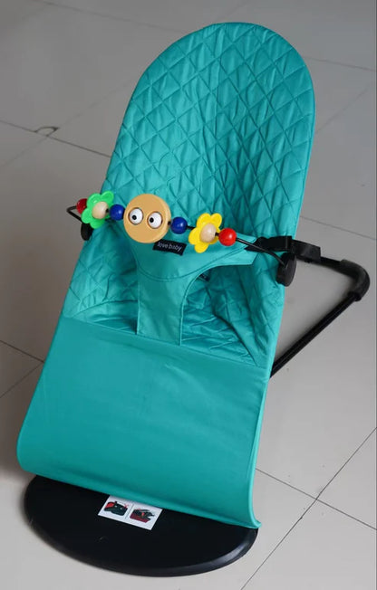 Infant Natural Swing Bouncer | Compact | Foldable and Multi Recline Back | Removable Toybar/Fidget Bar | 0-9 months