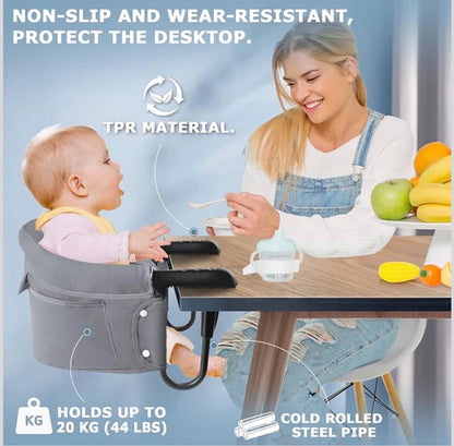 Kidspark baby high chair | hook on | portable | storage