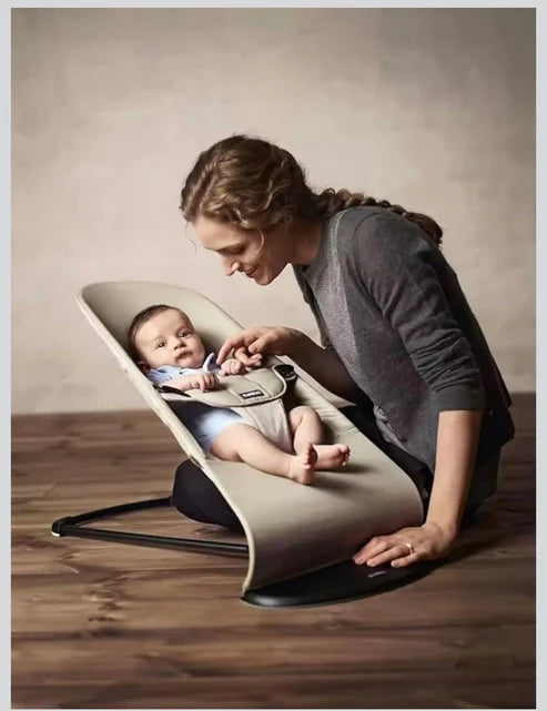 Infant Natural Swing Bouncer | Compact | Foldable and Multi Recline Back | Removable Toybar/Fidget Bar | 0-9 months