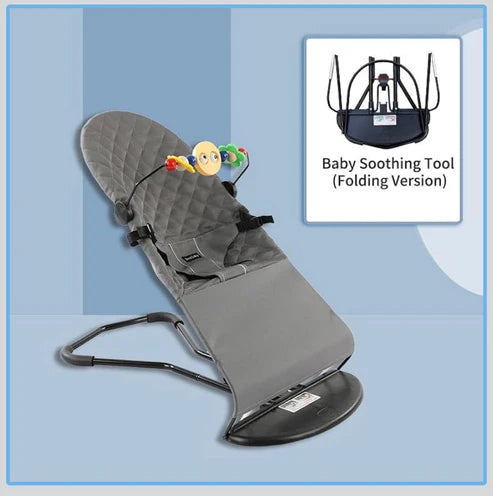 Infant Natural Swing Bouncer | Compact | Foldable and Multi Recline Back | Removable Toybar/Fidget Bar | 0-9 months